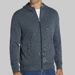 BRAND NEW Jos A. Bank Traveler Navy Blue Performance Full Zip Hoodie Large